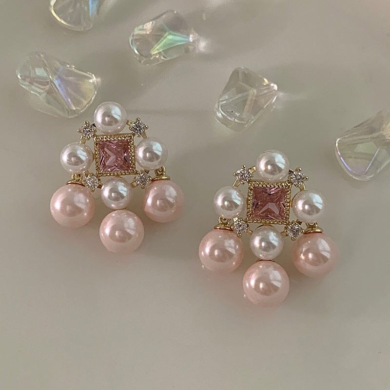 Arianna Pearl Earring In Pink