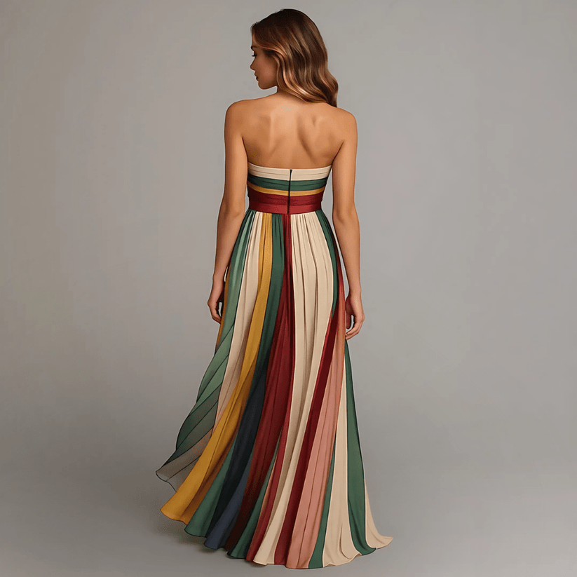Nilianza | Sleeveless Colourful Maxi Dress
