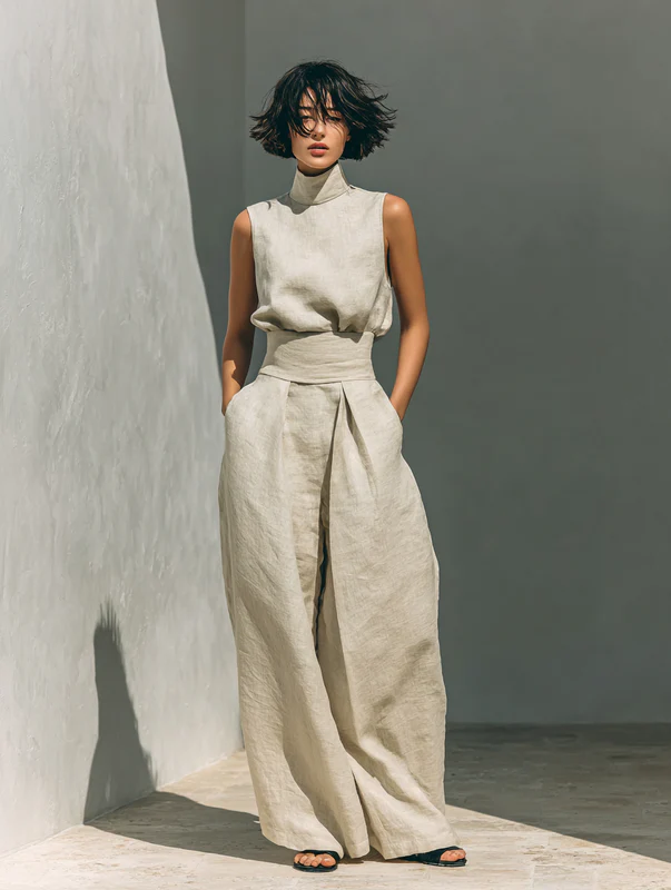 Nuria | Minimalist Sleeveless Top Set • S2