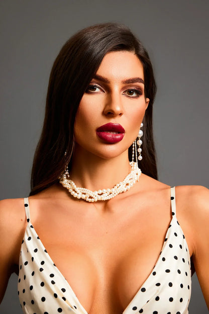 Amalia Earrings – Cascading Pearls