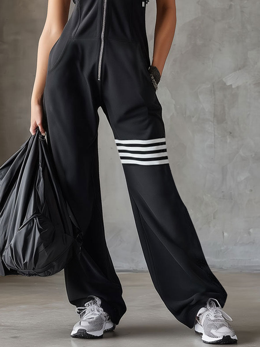 Giada | Retro Hooded Tracksuit with Stripes