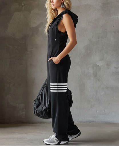 Giada | Retro Hooded Tracksuit with Stripes