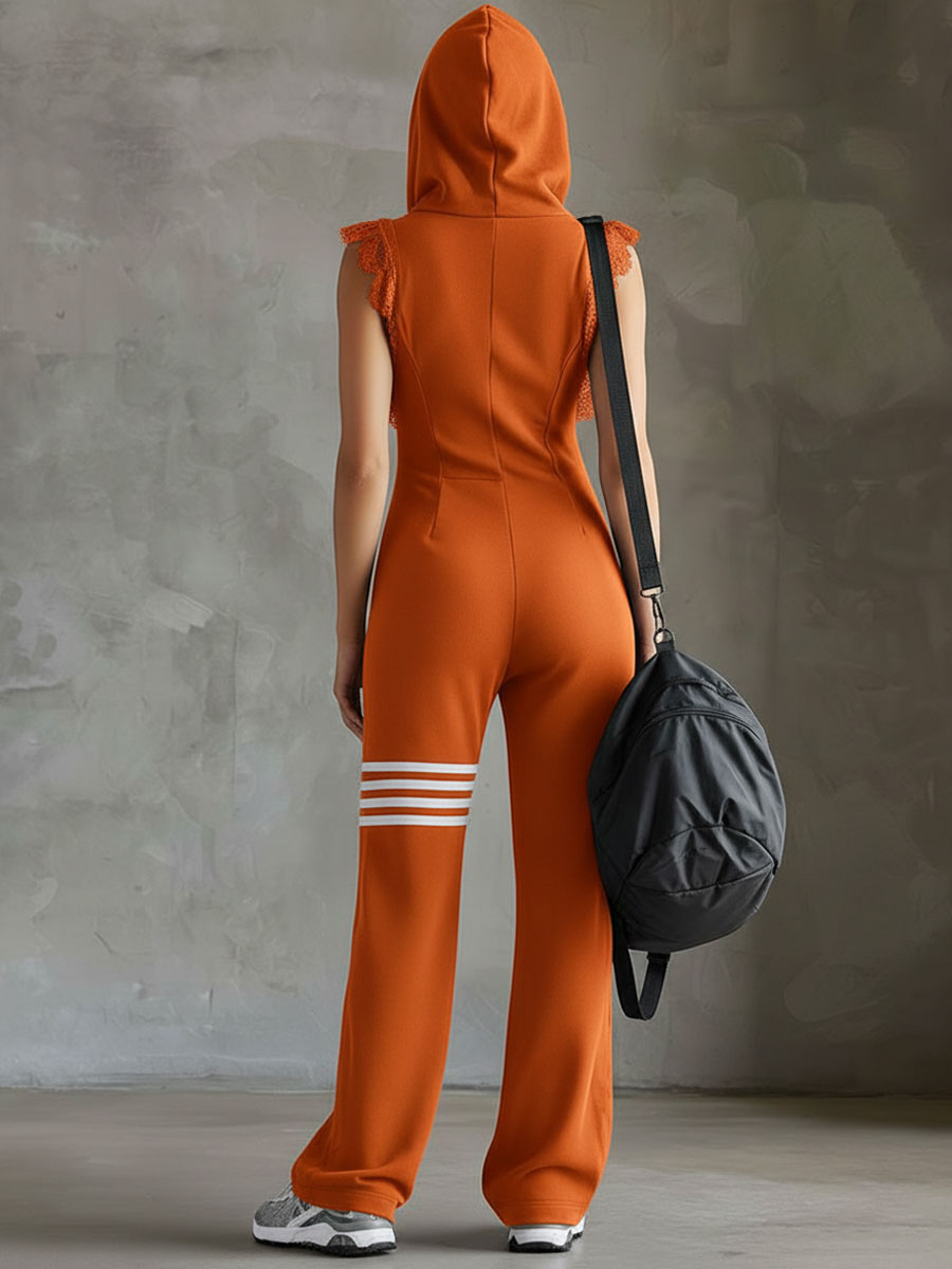 Giada | Retro Hooded Tracksuit with Stripes