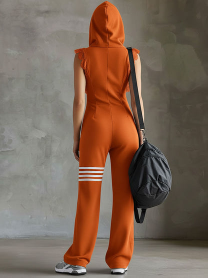 Giada | Retro Hooded Tracksuit with Stripes