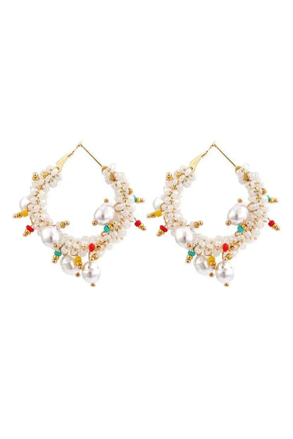 Metal Beaded Earrings