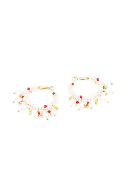 Metal Beaded Earrings