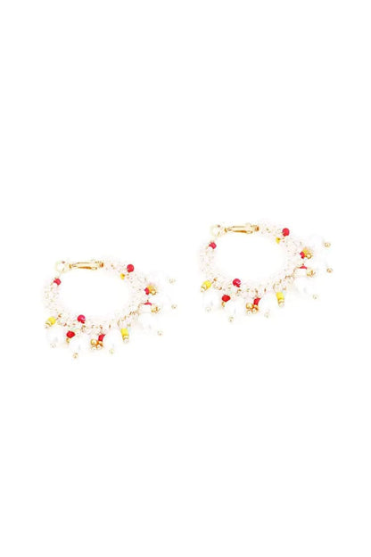 Metal Beaded Earrings