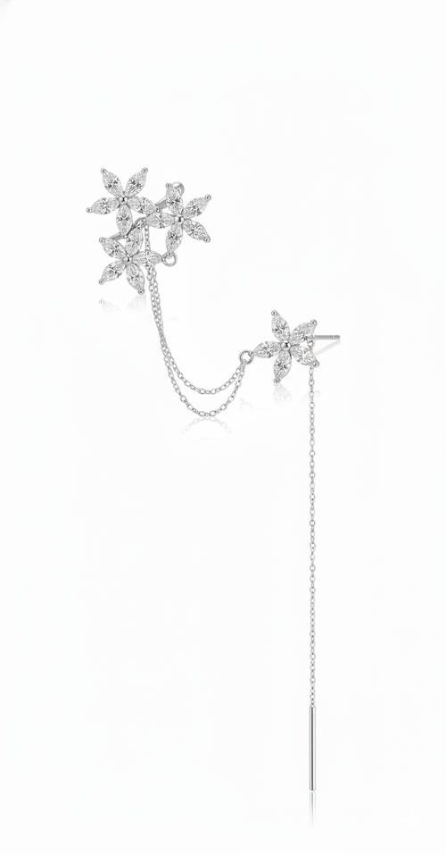 Serene Flora Ear Cuff - Pair
