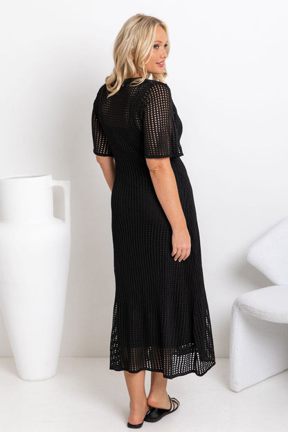 Airlie Crochet Maxi Dress - Natural