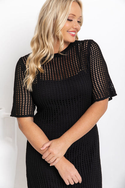 Airlie Crochet Maxi Dress - Natural