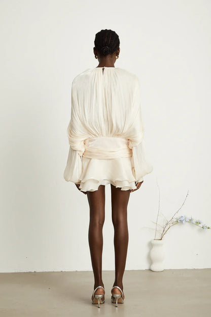 Eugénie Fully Pleated Ruffled Mini Dress