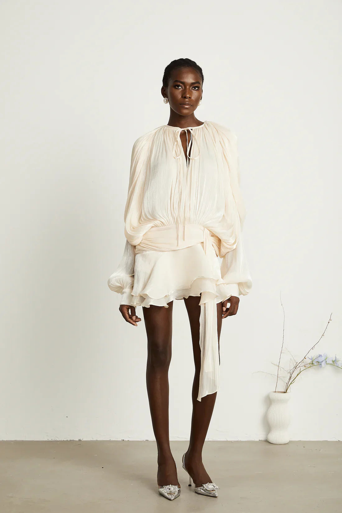 Eugénie Fully Pleated Ruffled Mini Dress