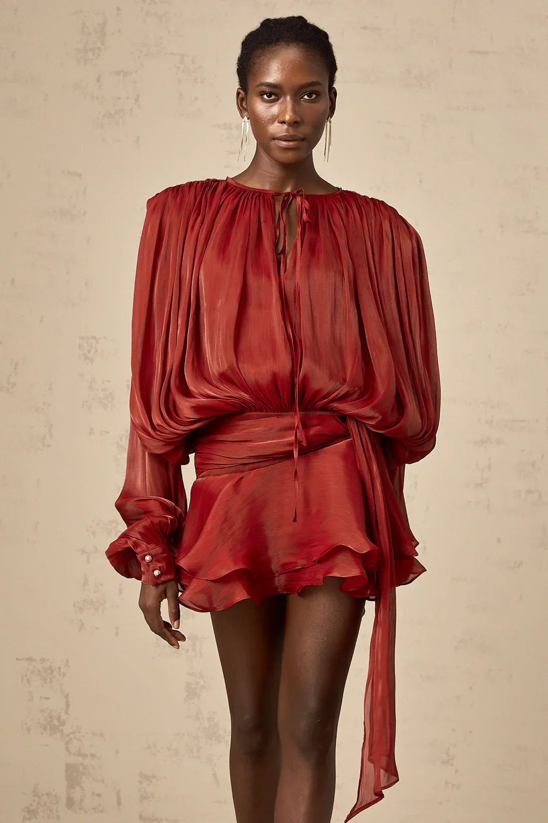 Eugénie Fully Pleated Ruffled Mini Dress