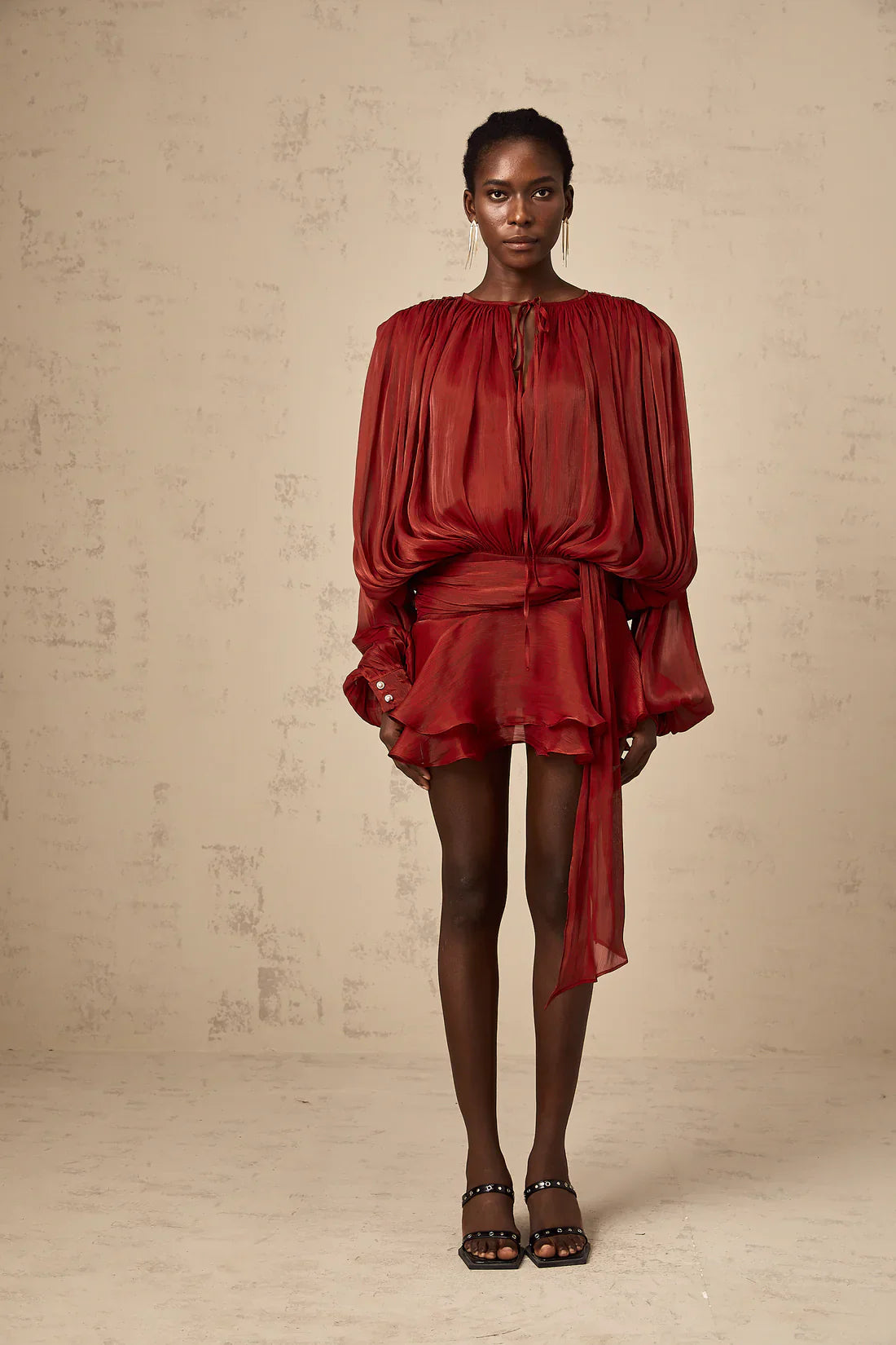 Eugénie Fully Pleated Ruffled Mini Dress