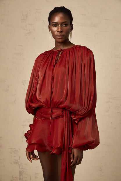 Eugénie Fully Pleated Ruffled Mini Dress
