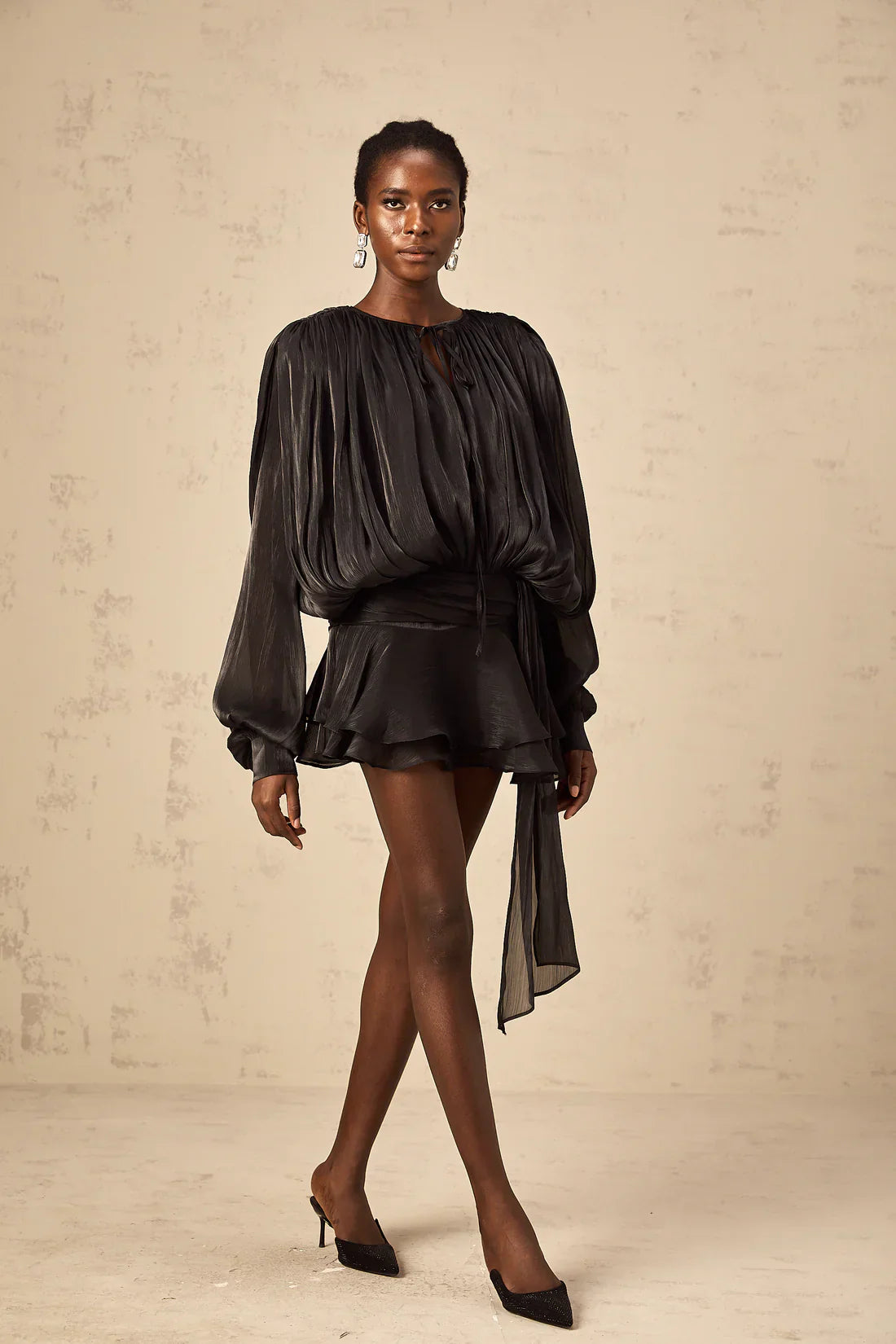 Eugénie Fully Pleated Ruffled Mini Dress