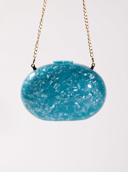 Maina Glitter Acrylic Convertible Clutch