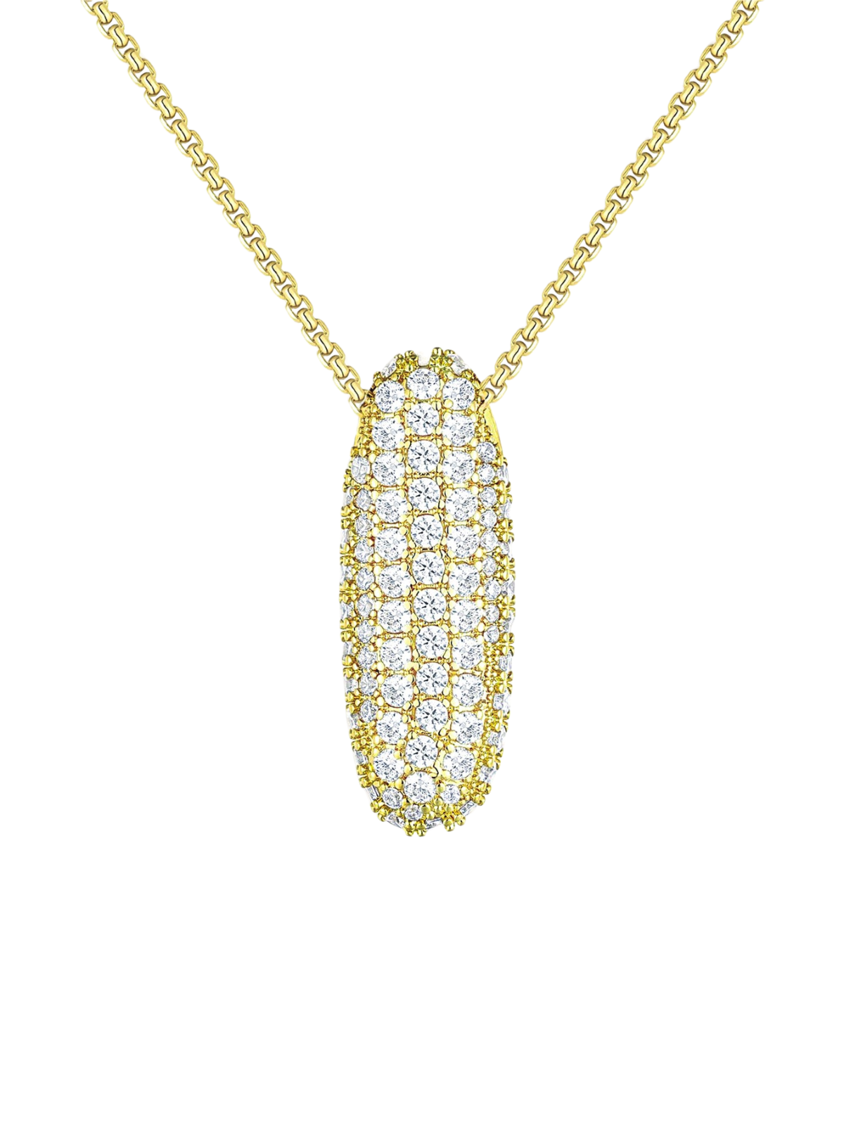 Luna Bubble Letter (A-Z) Necklace