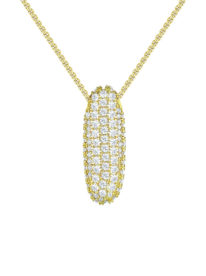 Luna Bubble Letter (A-Z) Necklace