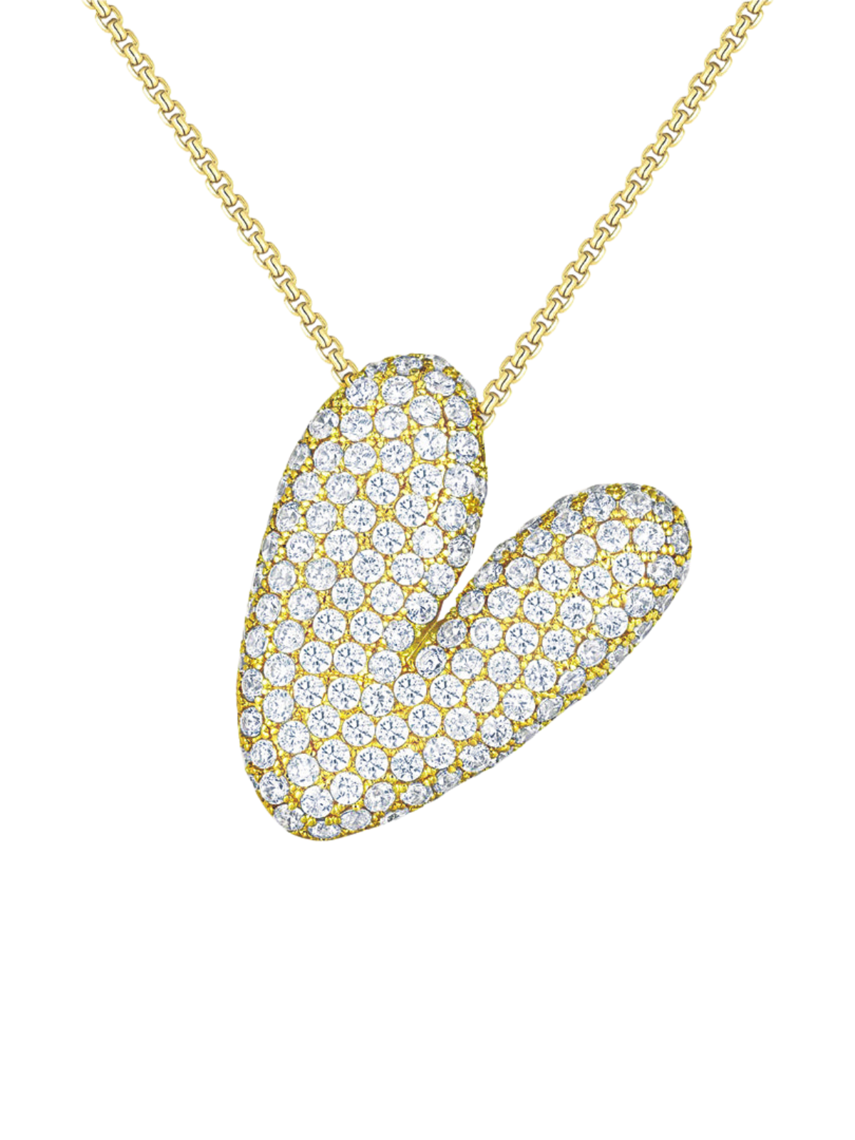 Luna Bubble Letter (A-Z) Necklace