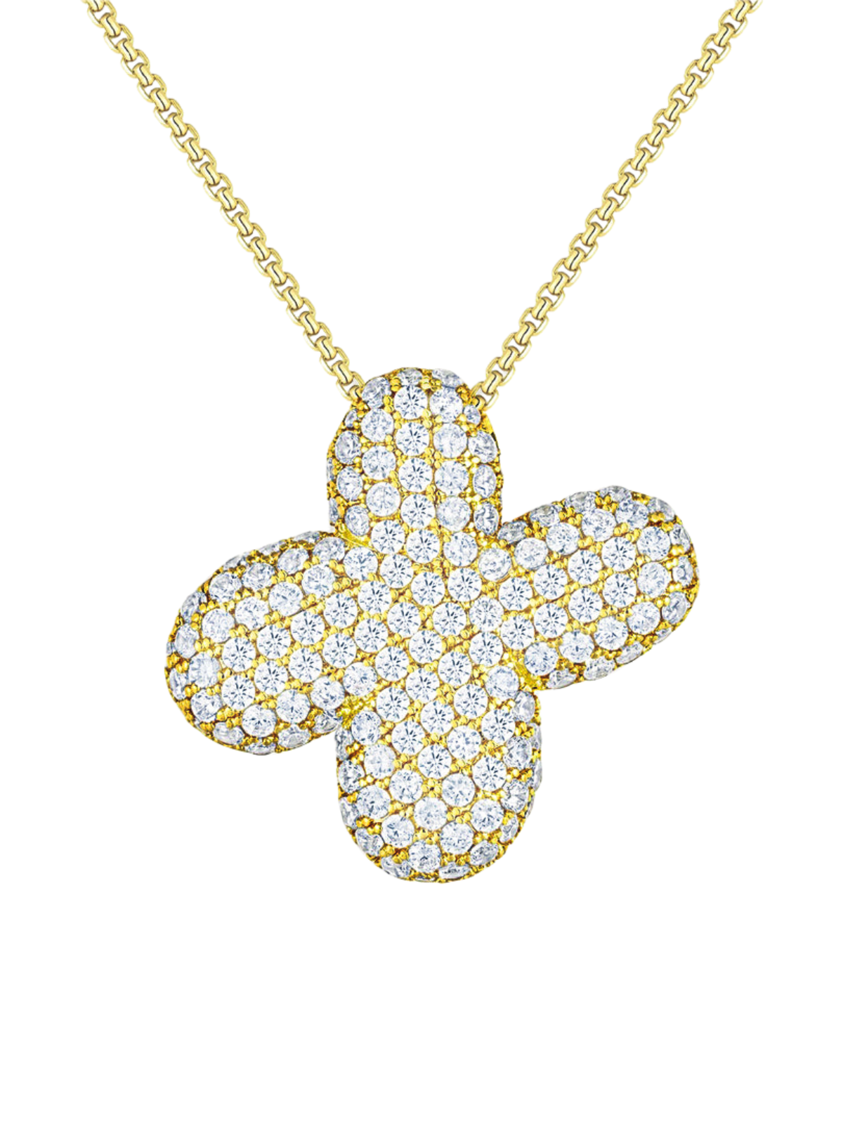 Luna Bubble Letter (A-Z) Necklace