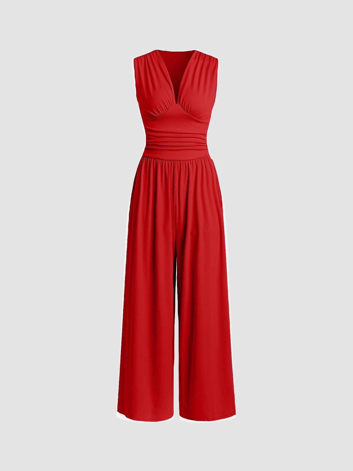 Serena – Elegant Sleeveless Jumpsuit with Wide-Leg Trousers