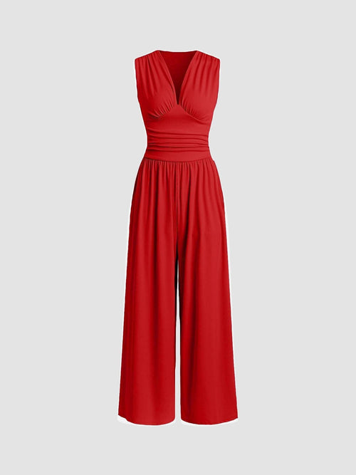 Serena – Elegant Sleeveless Jumpsuit with Wide-Leg Trousers