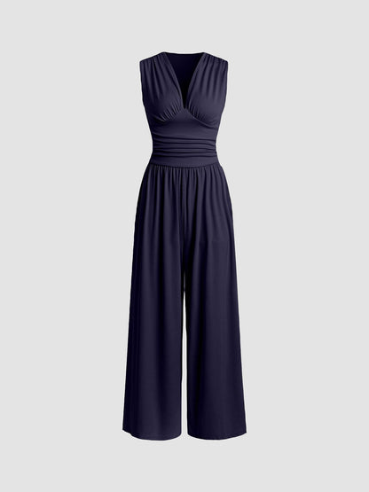 Serena – Elegant Sleeveless Jumpsuit with Wide-Leg Trousers