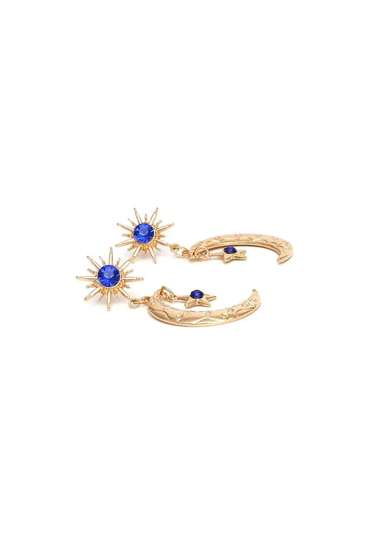 Amyas Crystal Moon Earrings