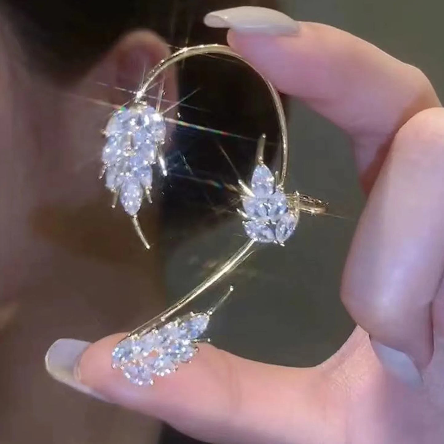 Elysian Leaf Ear Cuff - Pair