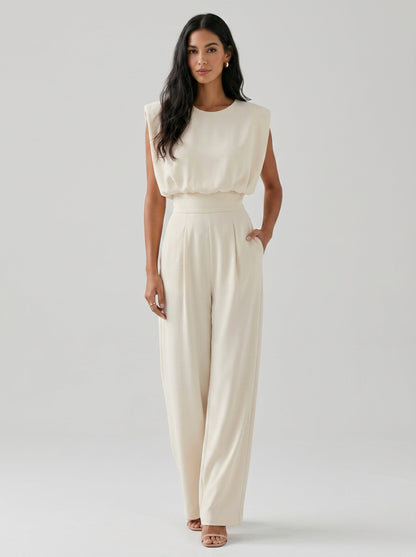 Aria | Elegant Belted Jumpsuit