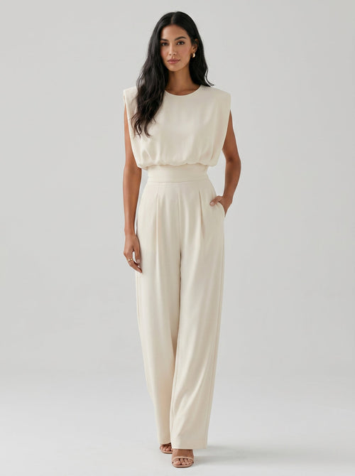 Aria | Elegant Belted Jumpsuit