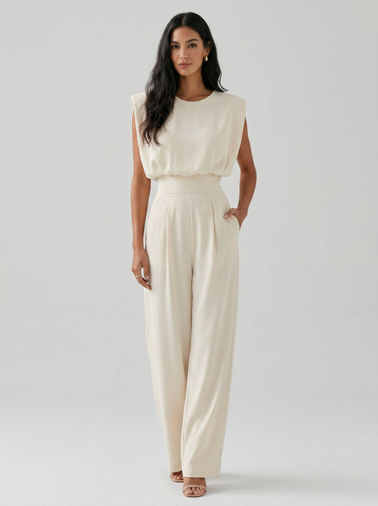 Aria | Elegant Belted Jumpsuit