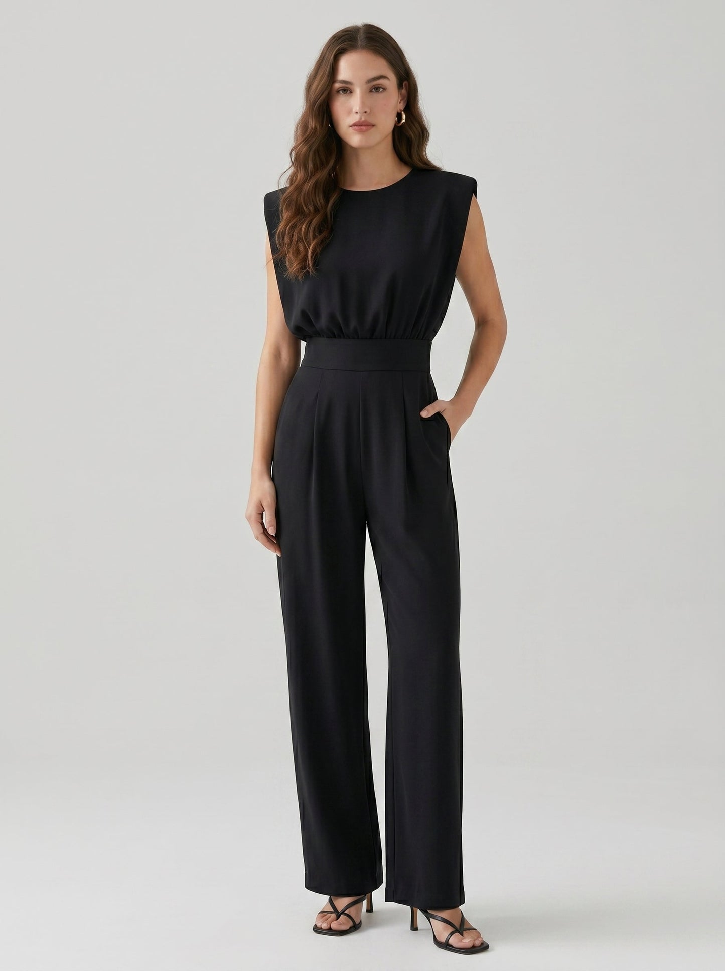 Aria | Elegant Belted Jumpsuit