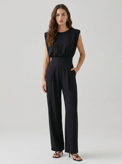 Aria | Elegant Belted Jumpsuit