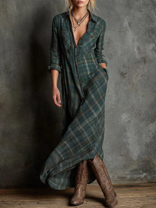 Valentina | Long checkered dress 🖤