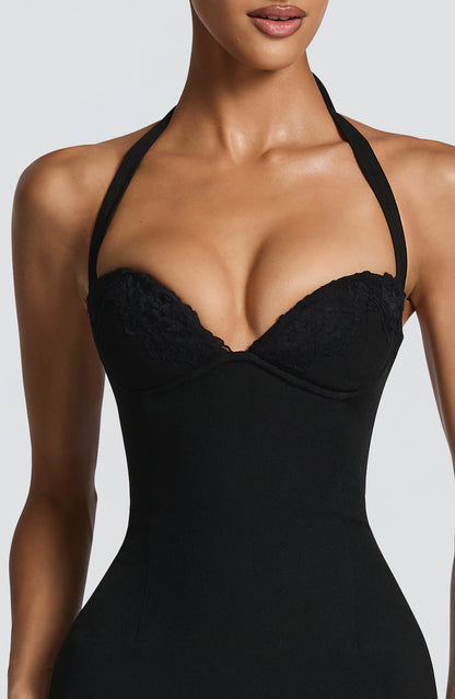 Cassia Midi Dress - Black