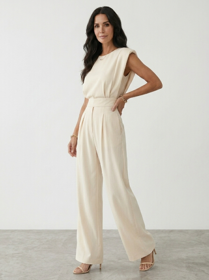 Aria | Elegant Belted Jumpsuit
