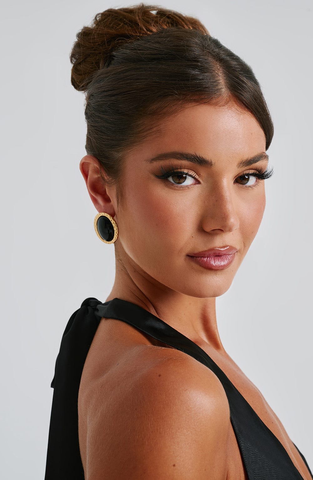 Eloise Earrings – Black/Gold
