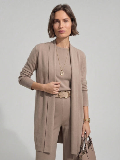 Elena Set – Long Cardigan, Top and Trousers