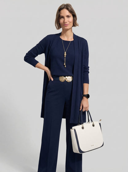Elena Set – Long Cardigan, Top and Trousers