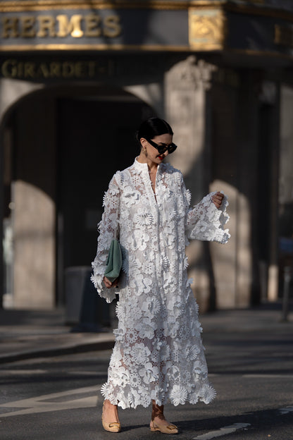Estelle Dress in White Lace 🖤