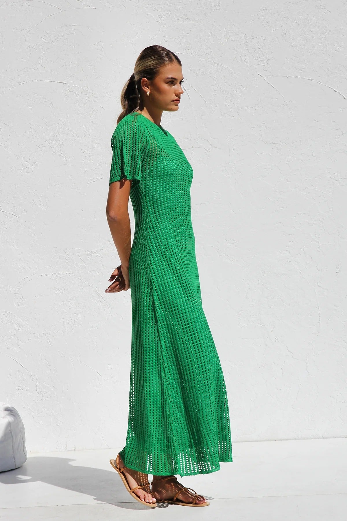 Airlie Crochet Maxi Dress - Natural 🖤