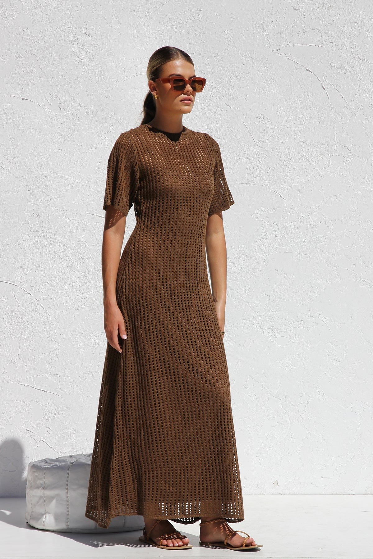 Airlie Crochet Maxi Dress - Natural 🖤