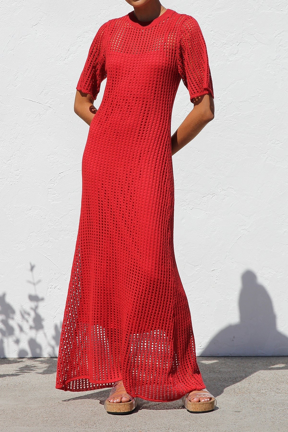 Airlie Crochet Maxi Dress - Natural 🖤