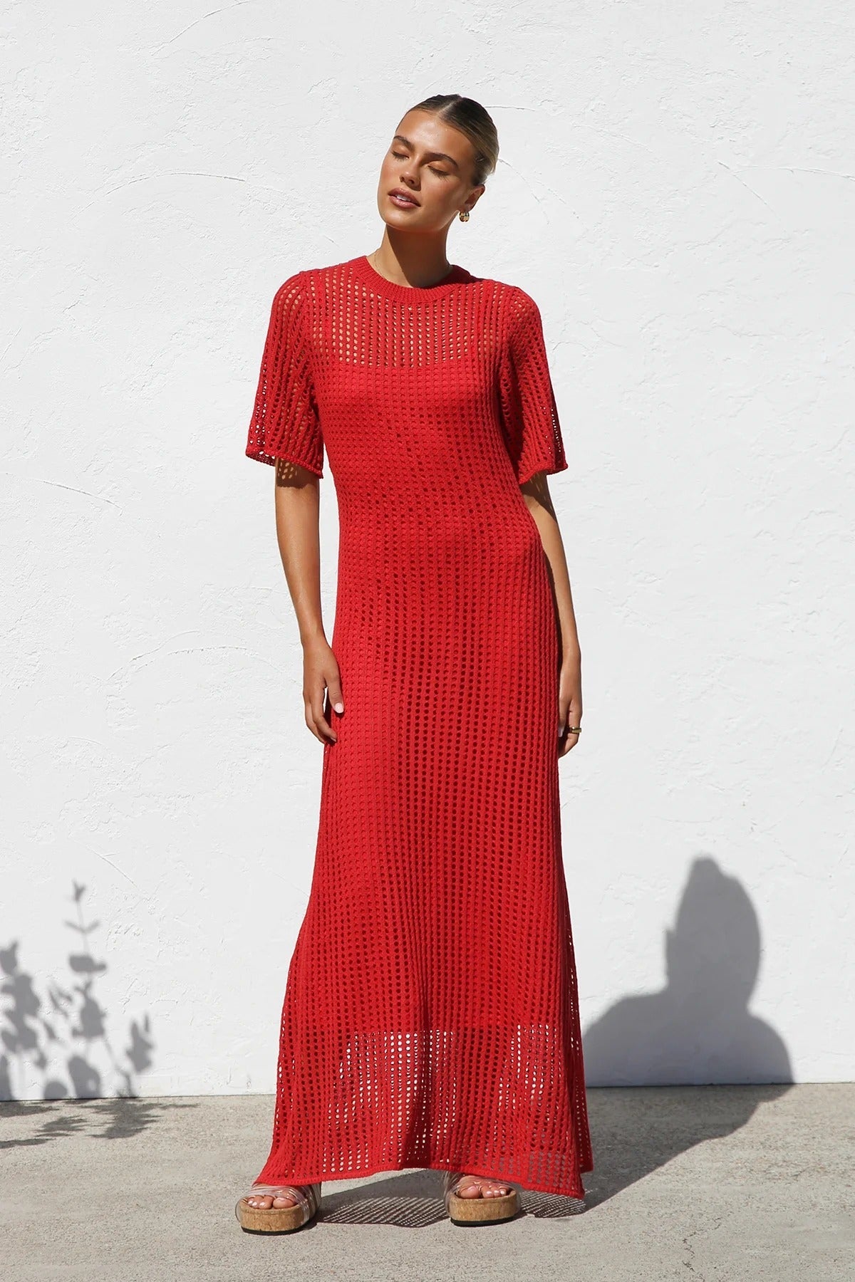 Airlie Crochet Maxi Dress - Natural 🖤