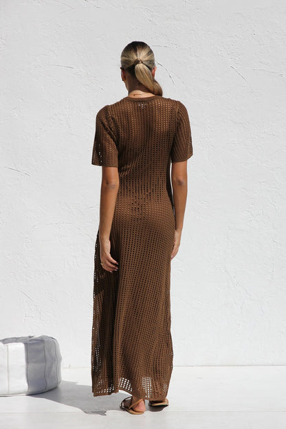 Airlie Crochet Maxi Dress - Natural 🖤