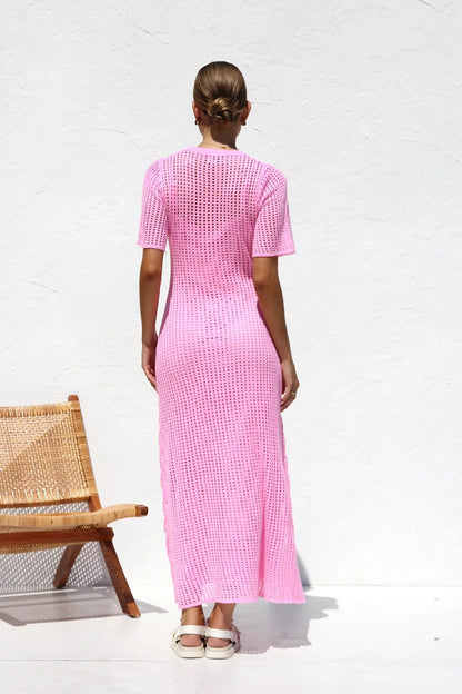 Airlie Crochet Maxi Dress - Natural 🖤
