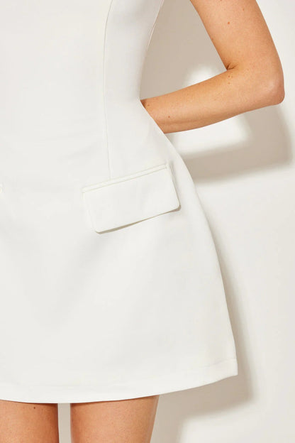Mini Dress with Flutter Sleeves