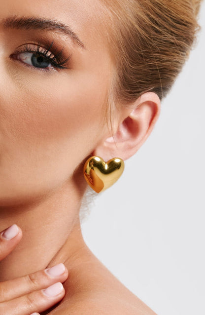 Milan Heart Earrings – Gold
